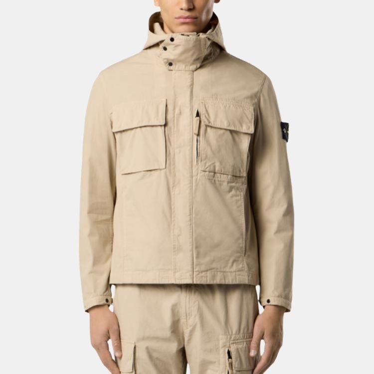 STONE ISLAND Logo Patch Hooded Jacket K2S15Q100012S0240-V009A