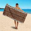 Leopardenmuster Handtuch Unisex Leicht Saugfähig für Pool Strand Camping Tauchen Surfen Sommer Wesentlich Geschenk