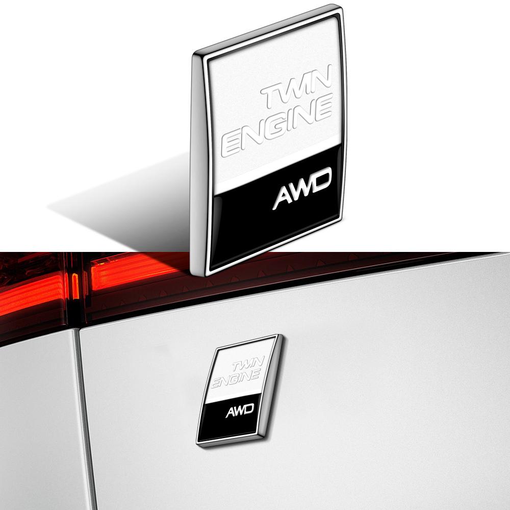 Dual Engine AWD Badge Sticker Luggage Sticker for VOLVO XC90 V90 S90 EM90 XC70 S80 S40 XC60 S60 V60 XC40 S40 Volvo