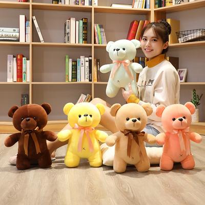 23 /30 /38cm Lovely Standing Teddy Bear Plush Toys Kawaii Stuffed Soft Bear With Bow Dolls Cute Animal Toys For Baby Kids Gifts