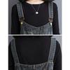 Women Elastic Long Pants  Spring Denim Overalls Loose Casual Trousers Plus Size Basic Jeans