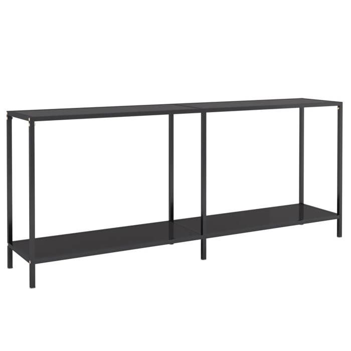 VidaXL Table console Noir 180x35x75,5 cm Verre trempé 331703