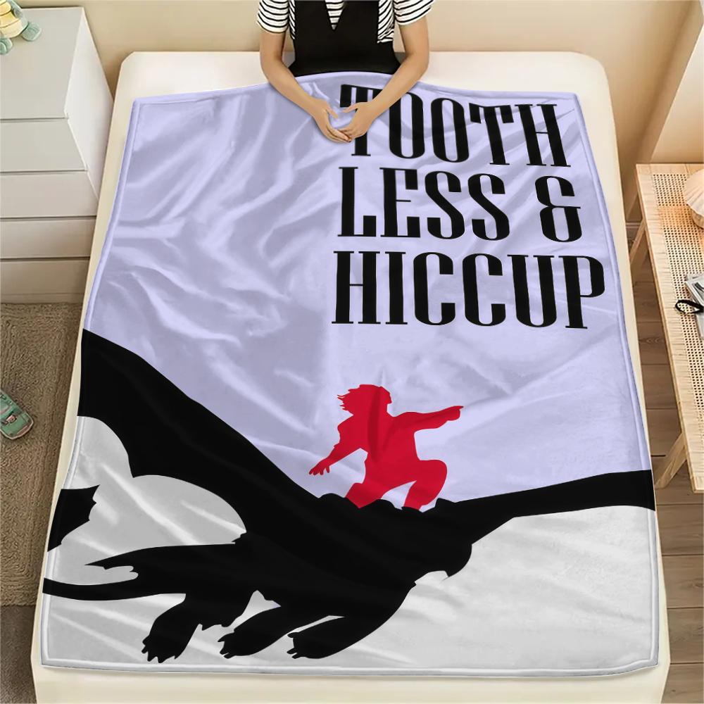 

Hiccup & Toothless Flight Blanket, Warm Cozy Design, Modern Living Room Decor, Fan Gift.chl 75x90cm