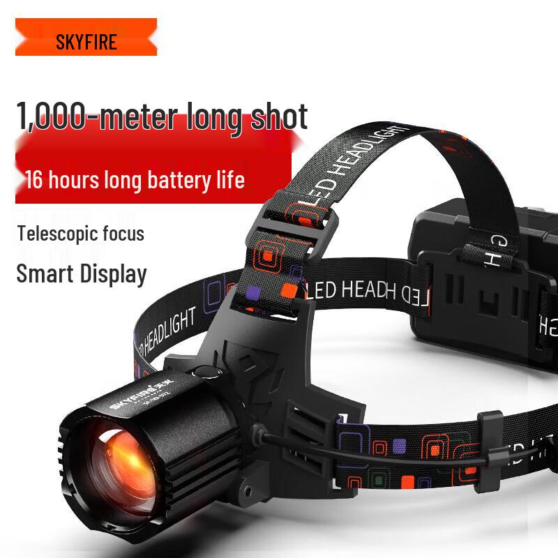 

Skyfire Ultra-Bright Rechargeable Zoom Headlamp