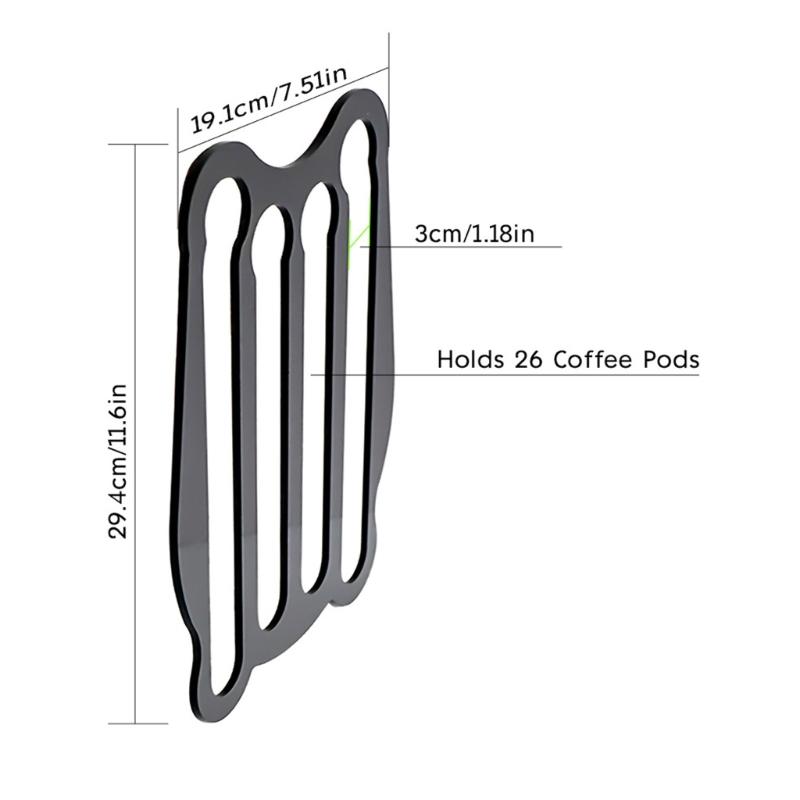 Convenient Coffee Organizer Coffee Pods Stand Coffee Storage Shelf Acrylic Texture Coffee Holder for Kitchen Cabinet