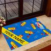 Tappeto da pavimento con blocchi numerici Inverno Divertente Nome Personalizzabile Tappeto per Ufficio Design per Stanze dei Giochi Camere da Letto Ingresso Tappeto Antiscivolo per Esterni Ufficio Arredamento per la Casa