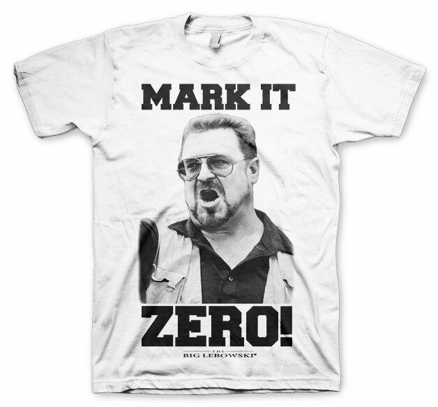Officially Licensed The Big Lebowski Mark It Zero Men S T-Shirt S-XXL Sizes XXXXL
