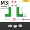 T-förmige Nylon-Dichtungsscheibe M3-M35 Gewinde Isolierabstandshalter
