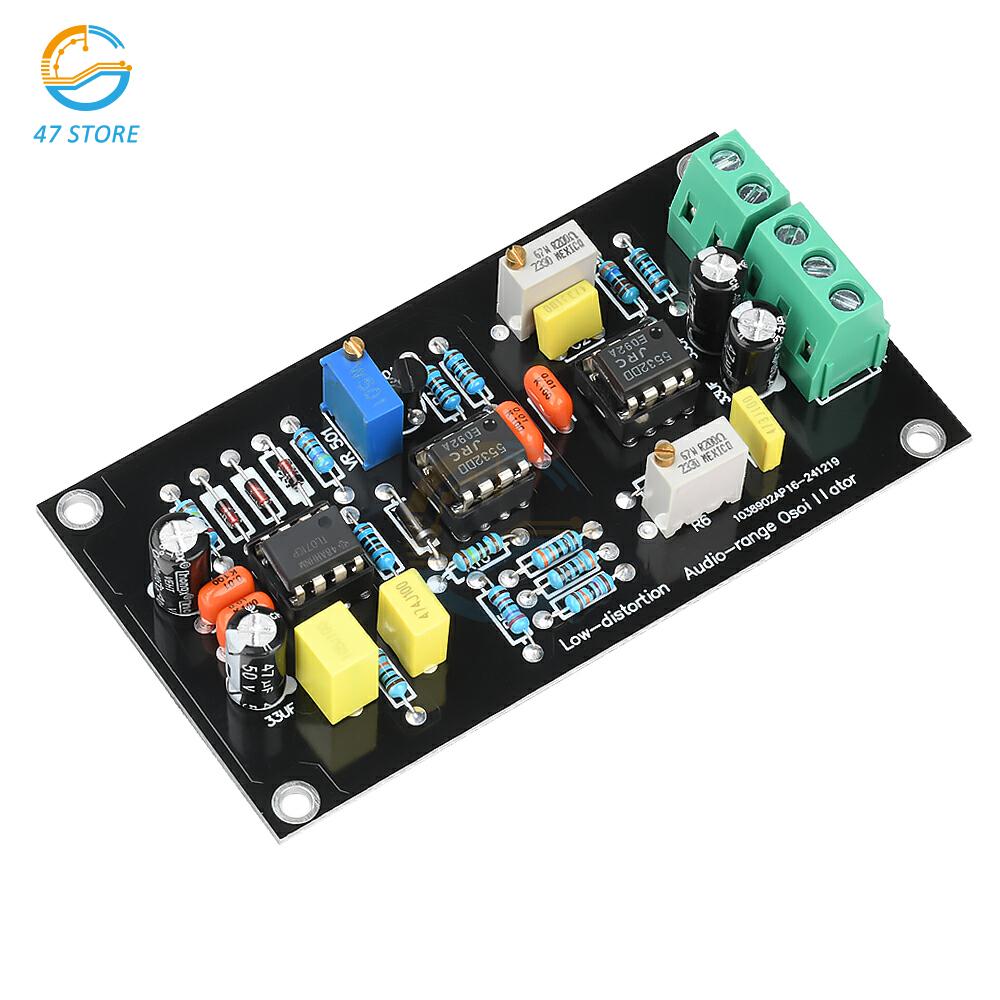 1000Hz Sine Wave Signal Generator NE5532 Chip Ultra-low Distortion Oscillator Circuit Board Power Supply ± 15V 30mA