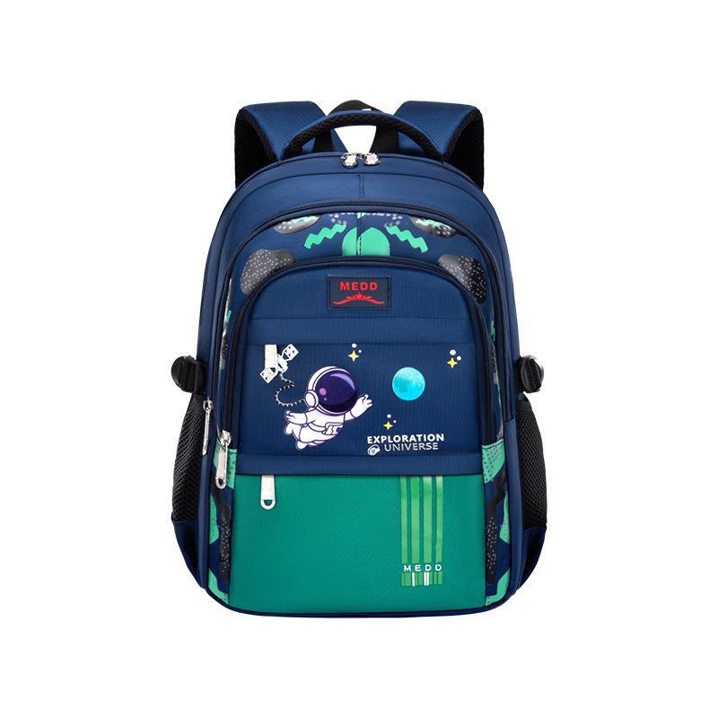 British Style Astronaut Backpack for Boys - Lightweight, Reduced Weight, for 6th Grade Primary School Students, Printed Logo