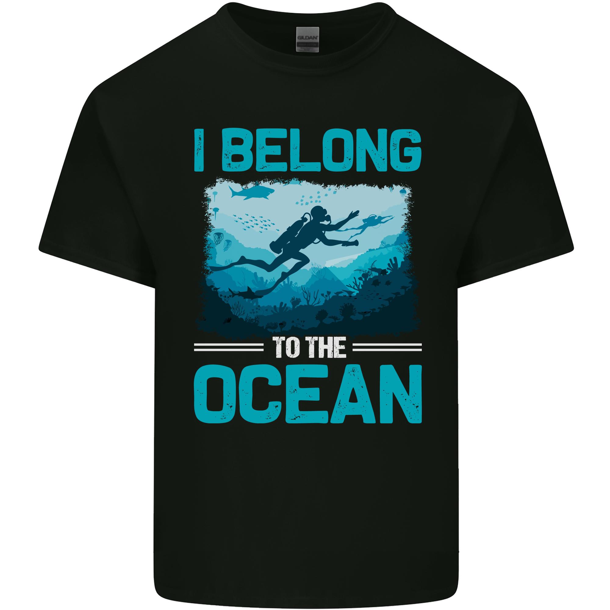 I Belong to the Ocean Scuba Diving Diver Dive Unisexs Light Cotton TShirt S