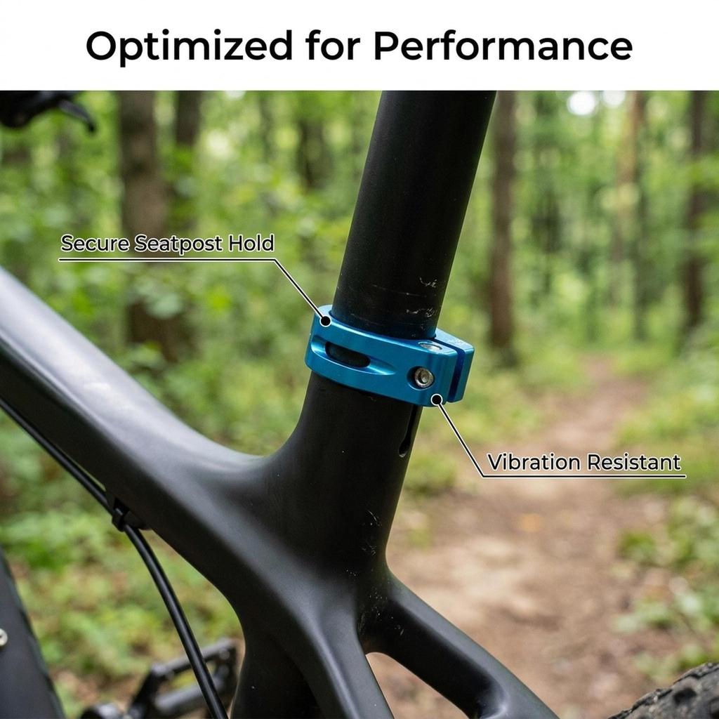 Bicycle Seat Clamp, Rust-resistant, Premium Locking Clip for Alloy Tube