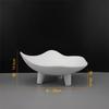 Black and White Three Legged Irregular Resin Decorative Tray, Fruit Tray, Living Room Desktop Storage Container, Home Decoration