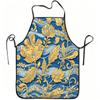 1pc Luxury Baroque Golden Floral Print Apron, Durable And Easy To Clean, Adjustable Waistband, Polyester Material, for Kitchen Cooking, Gardening, Orc