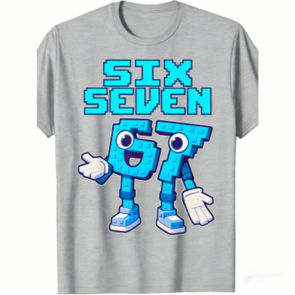 

Fashion Fun Cartoon 67 Print Kids T-Shirts Summer Street Short-Sleeve Outdoor Casual Tops for Boy and Girl s Tees Top 100