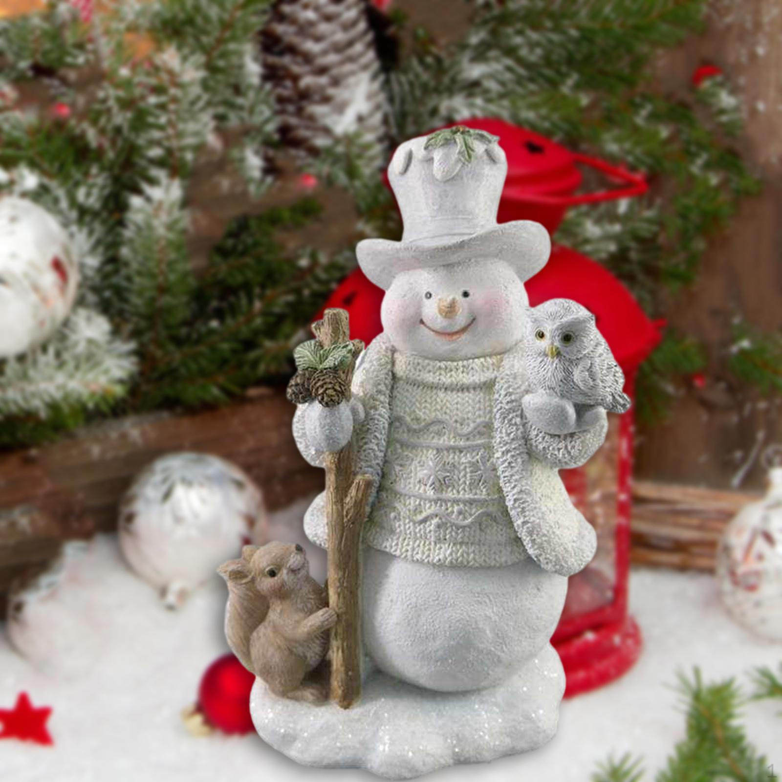 

Різдвяний сніговик Декорація столу Статуя Настільна скульптура Світло Опора для фотографії