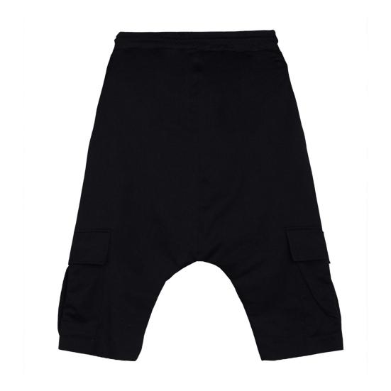 Harem Pants Adjustable Micro-elastic Soft Cotton Blend Low Crotch Cargo Trousers for Summer