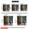 2pcs 2D Flat Printing Merry Christmas Popular Party Window Curtains Merry Christmas Decorations Santa Snowman Polyester Without