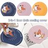 Cartoon Dog Floor Drain Cover Anti-odor Kitchen Sink Seal Mat  for Bathroom Hair Collection