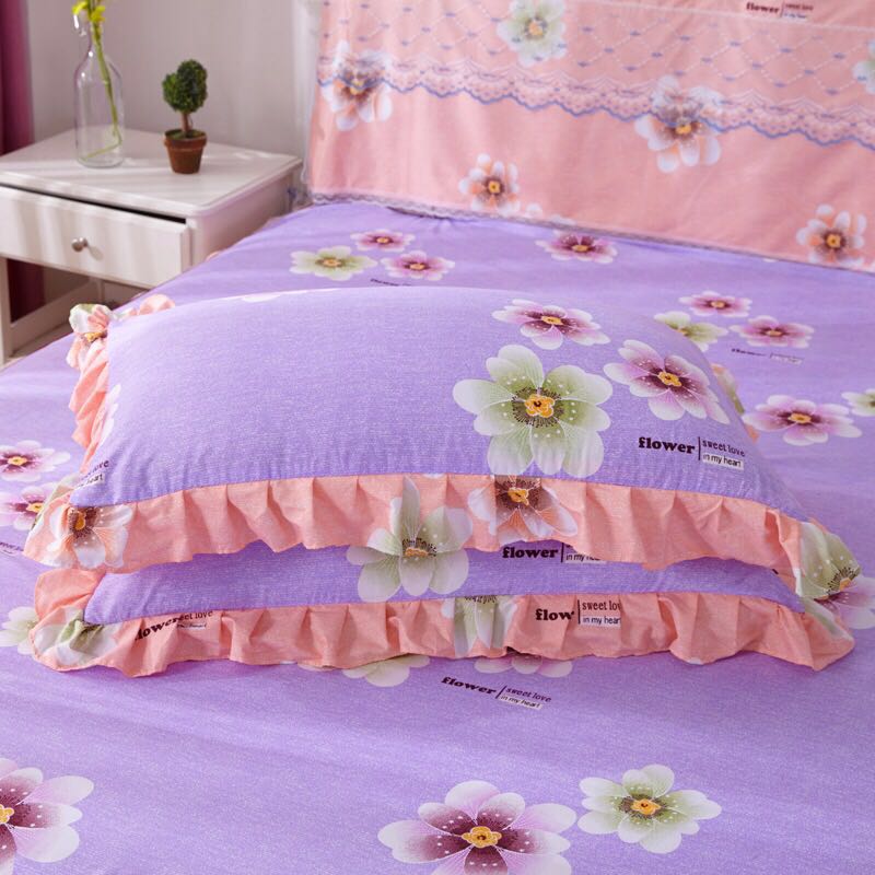 Fashion Lace Bedspread Soft Sanding Bed Skirt Queen Twin King Size Fitted Sheet Double Layer Ruffle