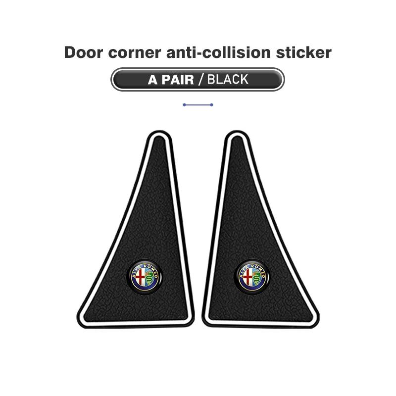 2pcs Car Door Corner Anti-collision Durable Protective Stickers For Alfa Romeo Giulia 147 Mito 156 159 166 GT Stelvio Brera HU6