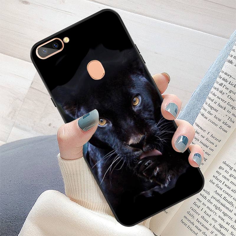 

Чехол для телефона с изображением пантеры в виде животного для Oppo A9 Realme C3 6Pro, чехол для vivo Y91C Y17 Y19, задняя крышка Oppo A3S