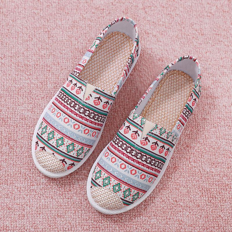 Women's Fashion Spring Summer Casual Flat Shoes Round Toe Loafers Shoes Fisherman Boat Shoes Women Lazy Hemp Rope Weave Shoes