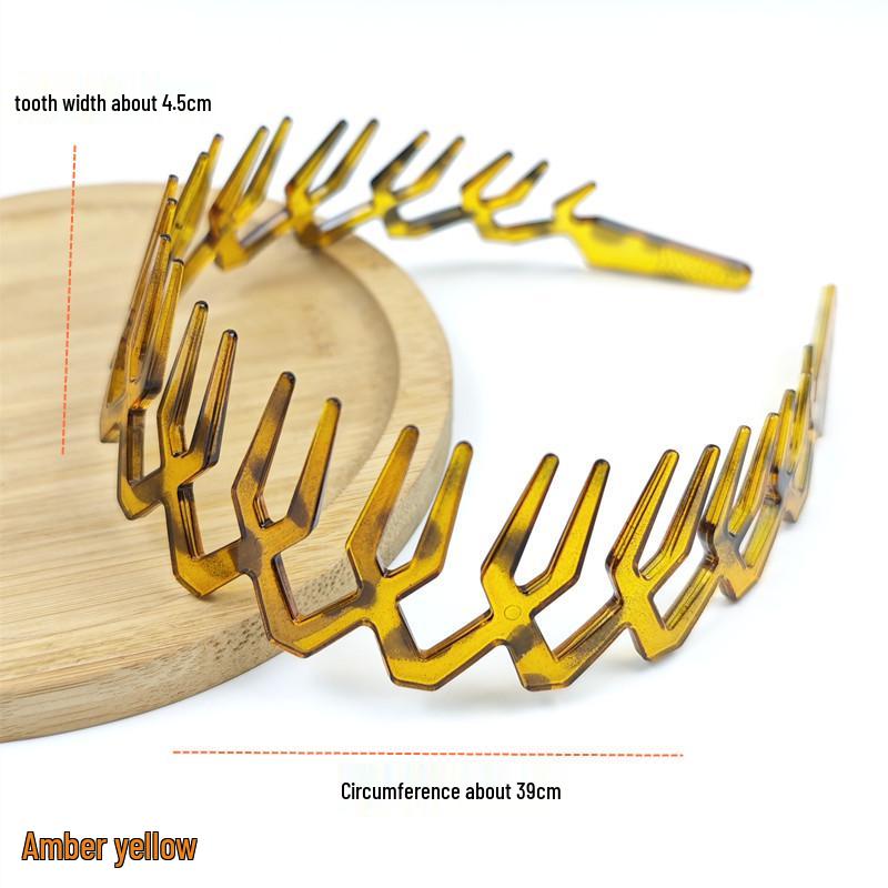 Women's Non-slip Black Headband with Teeth for Face Washing & Facial Masks