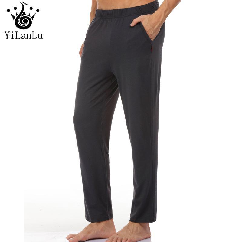 Yilanlu Men's Modal Cotton Loose Pajama Pants - Lightweight Summer Air-Conditioned Trousers