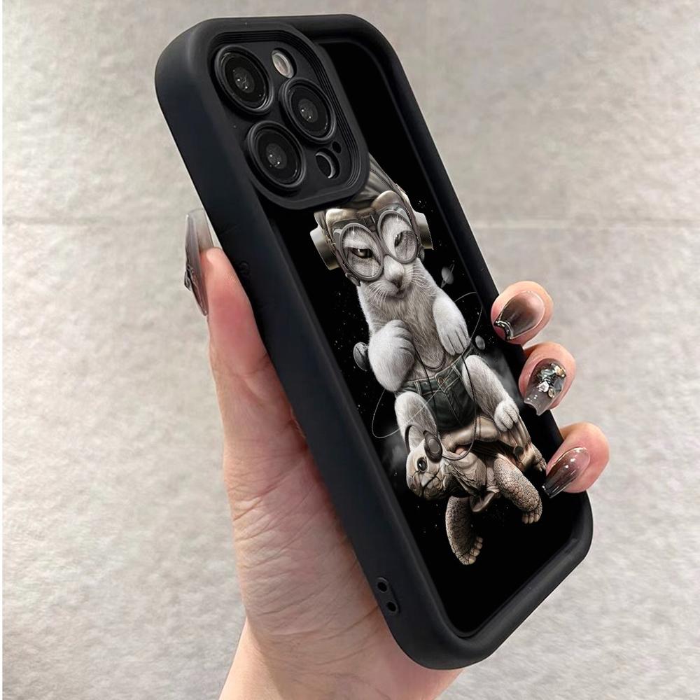 Angel Eye TPU Soft Phone Case for Samsung A05 A13 A23 A53 A14 A24 A34 A54 A15 A25 A35 A55 S20 S23 FE S24 Ultra Ae70 Cat Joyride On A Scooter Art