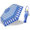 Ogawa Folding Sun and Rain Manual by Kiriko UV Cut Light Heat Water Safety 38024 Umbrella, Opening, 50cm, Kaba-jirushi Honpo, (Navy Blue), 99%+ &