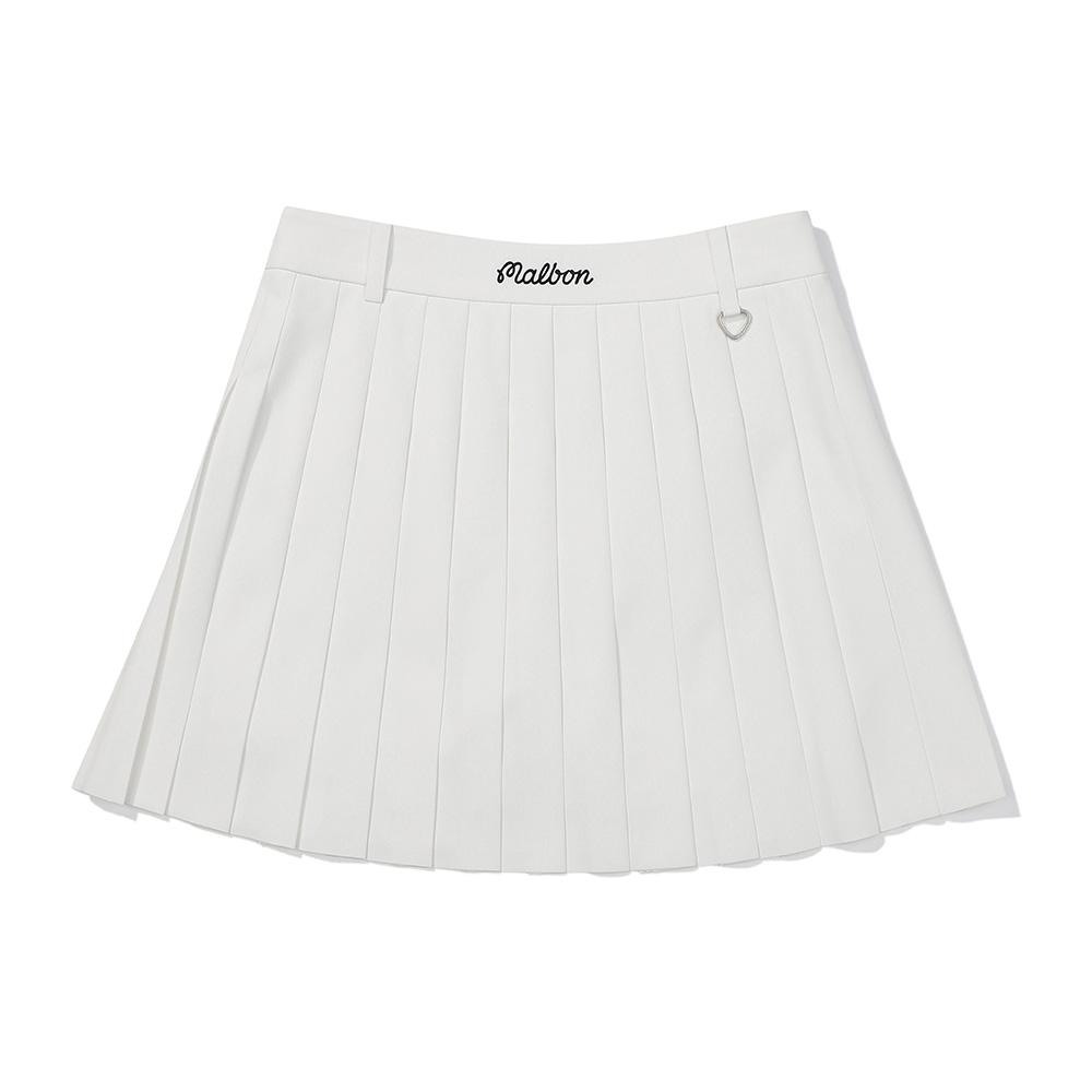 MALBON GOLF Band Pleated Skirt Off White (Woman)