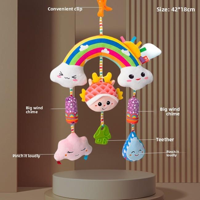 Baby Bedroom Baby Mobile With Plush Monkey Wind Chime For Crib Decor