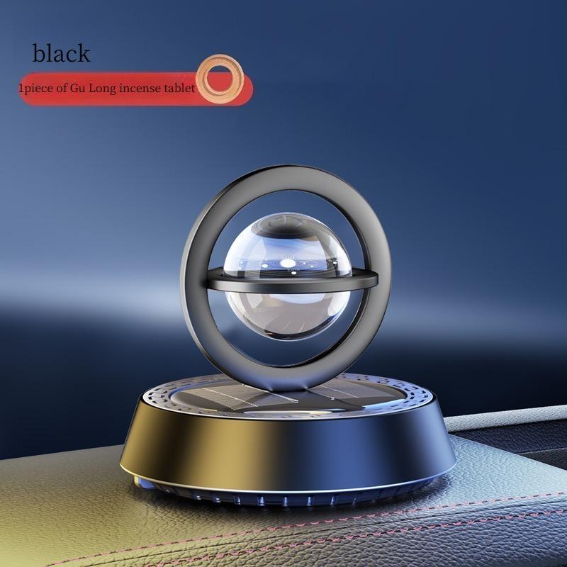 1PACK Creative Star Ring Solar Rotating Car Perfume Car Aromatherapy Suspension Ornament Car Decoration