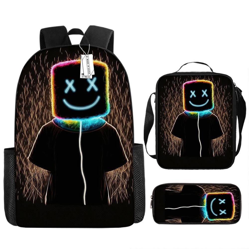 Skibidi Toilet Man Spoof Schoolbag Primary And Secondary School Backpack Satchel Pencil Bag Backpack Three-Piece Set