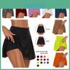 2023 Basic Sommer Damen Einfarbige Zweiteilige Fake-Shorts Leggings Erhältlich In 13 Farben