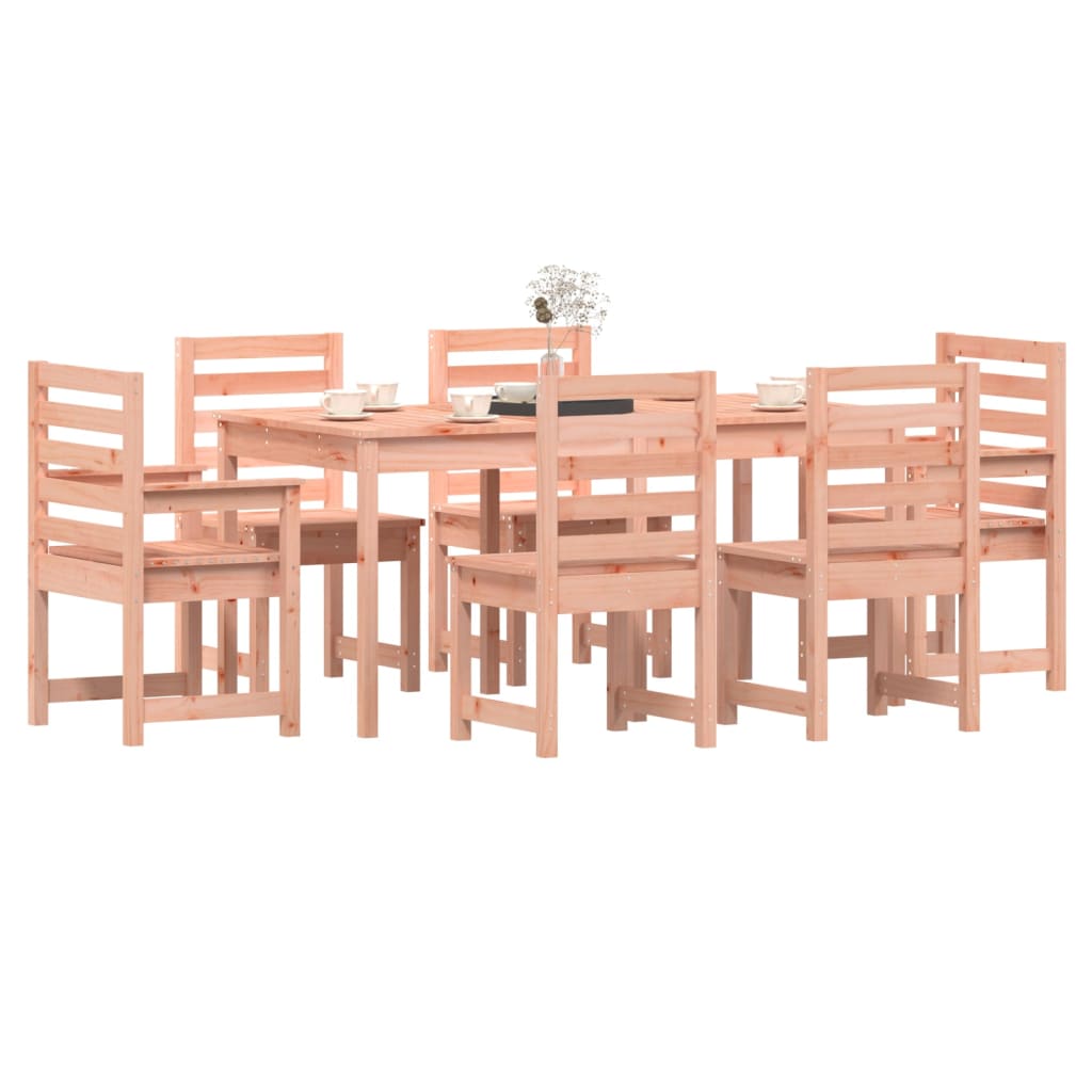 7 Piece Garden Dining Set Solid Douglas Fir Wood