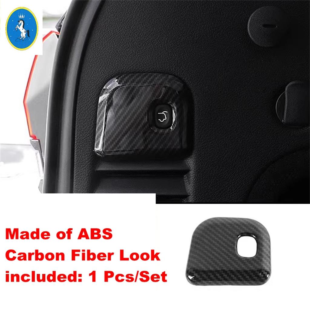 Carbon Fiber Car Electric Tailgate Switch Button Frame Cover Trim For Jeep Grand Cherokee 2011 -  Accessories Interior Refit