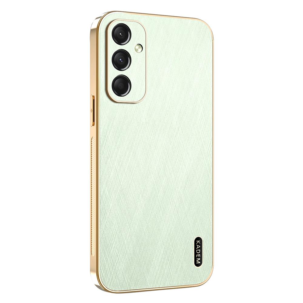 

KADEM For Samsung Galaxy A16 4G/5G Case Electroplating Silk Texture PU+TPU Phone Back Cover Green