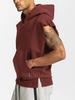 Men's Spring & Autumn Youth Thickened Multi-Pocket Sleeveless Hoodie and Sports Vest.