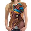 New African Girls T-shirt 3D Print Ethnic Style Tees Women Streetwear Short Sleeve T Shirts Harajuku Oversized Y2k Tops Clothing