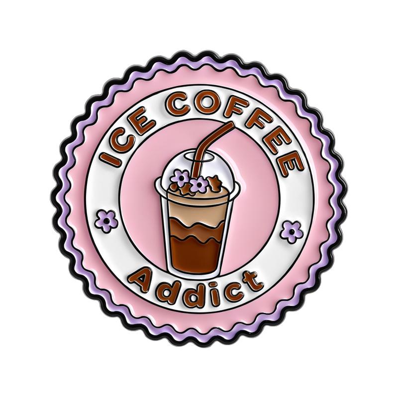 Cartoon Animal Drink Enamel Pins Witch Black Cat Elf Happiness Potion Christmas Gingerbread Coffee Drink Brooches Jewelry Gifts