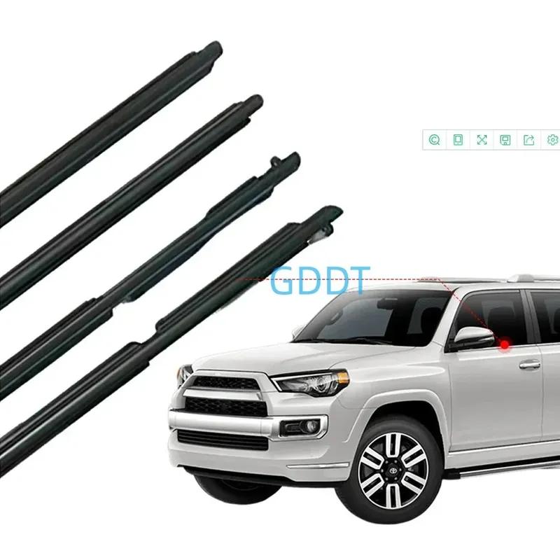 4 Pezzi Guscio in Gomma per Finestrini Nero o Cromato per Toyota 4Runner 75711-35011 2009-2020 Guarnizione Vetro Esterna