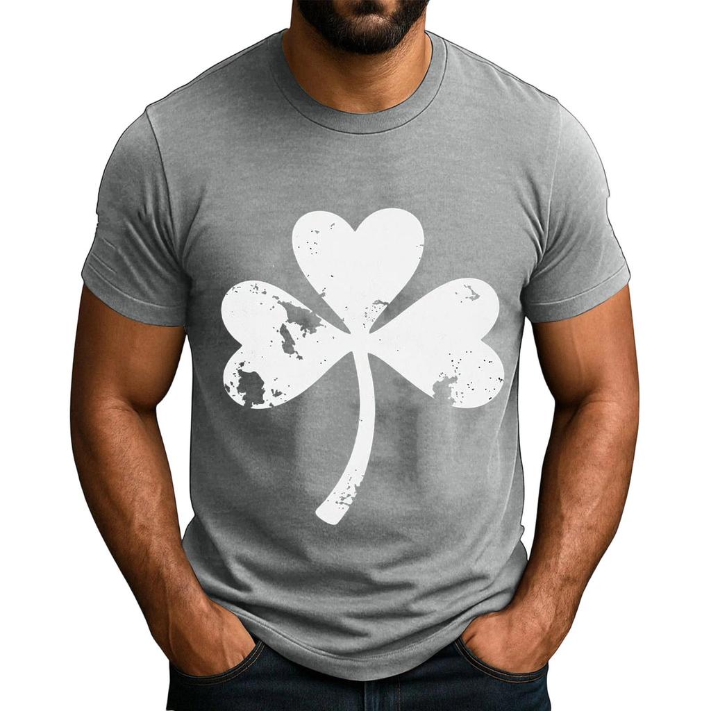 Men's  Popular T-shirt Printed Round Neck Short Sleeve T-shirt