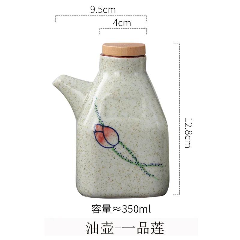 Ceramics Oiler Chinese Style Cruet Kitchen Dipping Pot Soy Sauce Bottle Pepper Vinegar Bottle Small Wine Pot Noodle Restaurant
