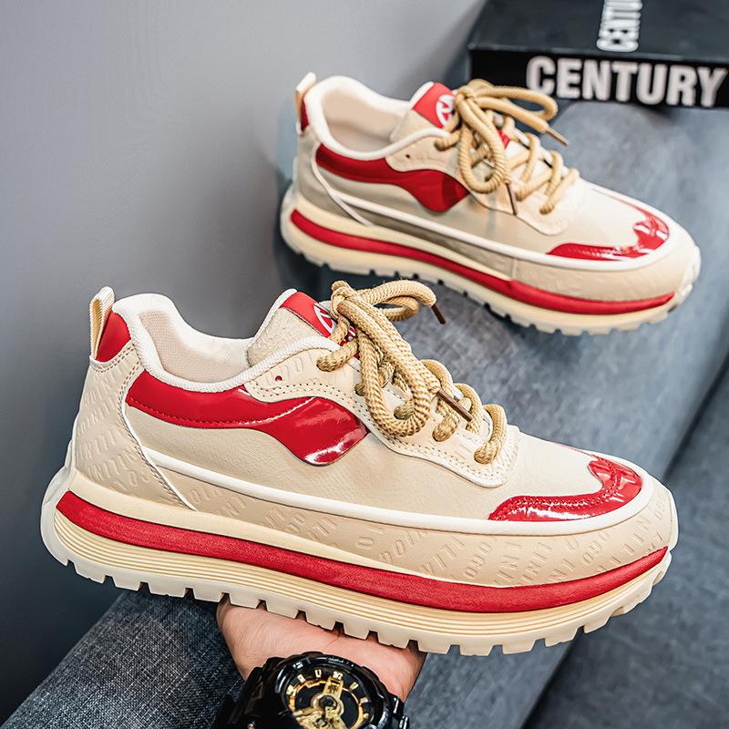 Spring casual Forrest Gump sneakers teen running non-slip platform waffle dad shoes