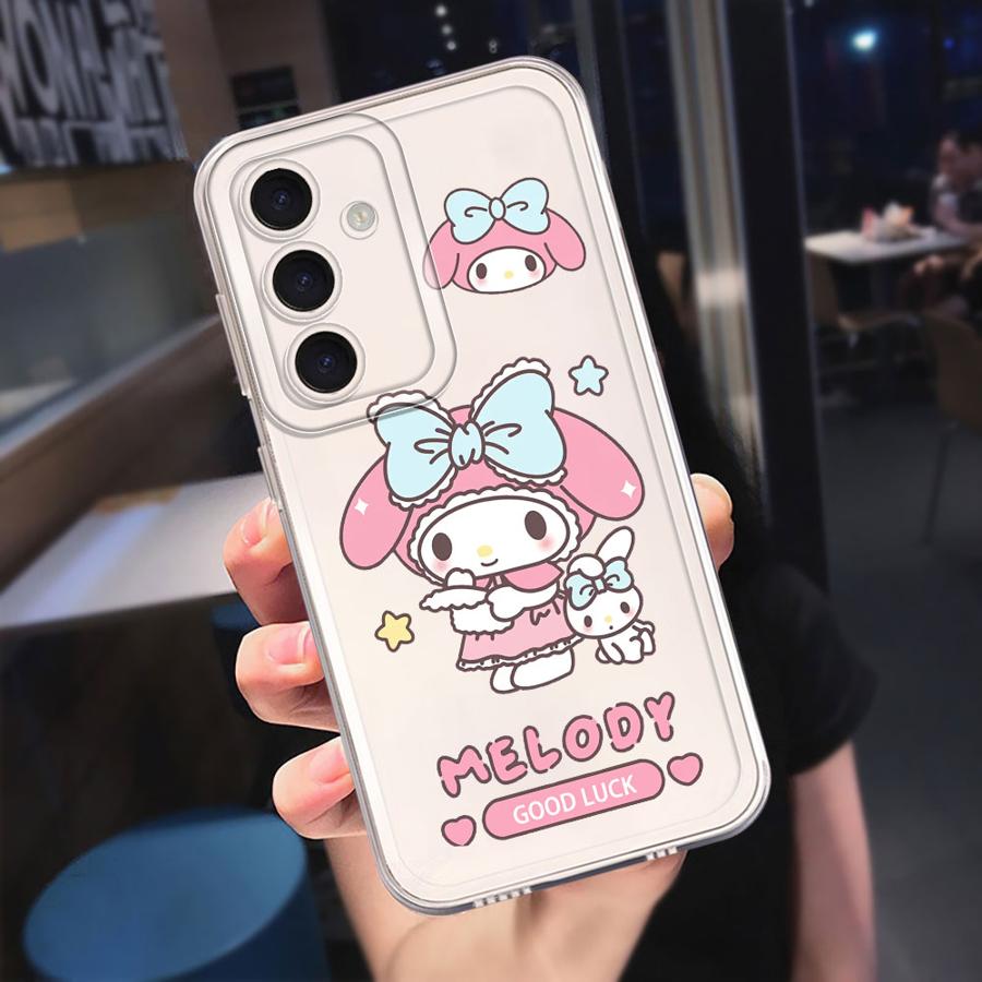 Sanrio Niedliches Melody Kuromi Hülle für Samsung Galaxy A57 A54 A15 A52 A34 A35 A56 A26 A24 A36 A37 A55 A52 A17 A14 A16 A25 A51 Telefon