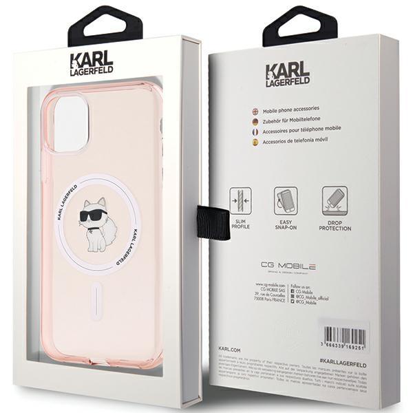 Karl Lagerfeld KLHMN61HFCCNOP iPhone 11 / Xr 6.1" Pink Hardcase IML Choupette MagSafe