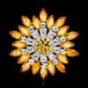 Women Fashion Flower Brooch Crystal Rhinestone Jewelry for Wedding Party Gift