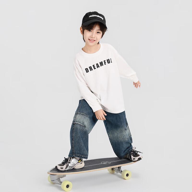 Boy's Letter Print Long Sleeve T-Shirt
